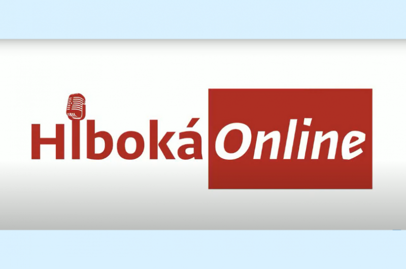 Grafika s nápisom Hlboká online